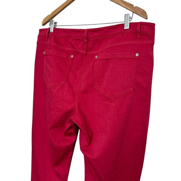 J Jill Womens Authentic Fit Cropped Jeans Size 16 Pink Stretch Denim Pants - Picture 4 of 6